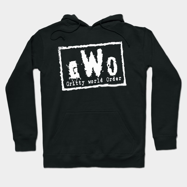 Gritty World Order (White Design) Hoodie by Gritty Urban Saga